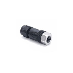 Connecteur femelle M12S, 4 pol., codage B IP67, 4A, non-blindé